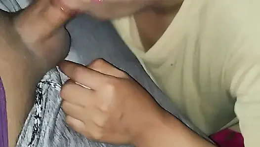 Sana Sucked a Sameer Cock and Discharged his cock