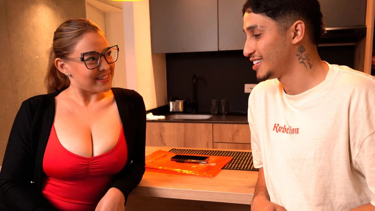 Busty real estate agent tries to convince her client to buy by giving him a good cock blowjob