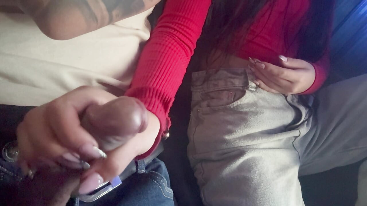 Road to MEDELLIN, jerkoff and fingering pussy with in public service bus