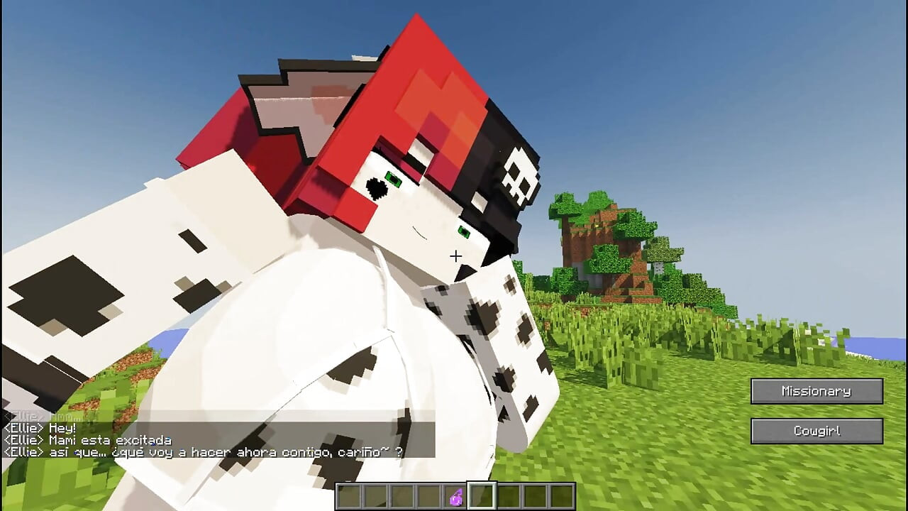 Beautiful girl dressed as a cow wants me to milk her and give her my milk