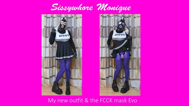 Sissy Monique - My new outfit & the fcck mask evo