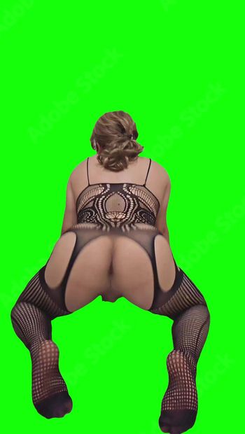 Моя сексуальная задница танцует на зеленом экране