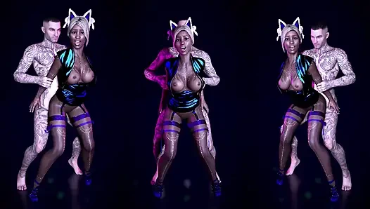 Di Klub Malam, Mulatto Panas Disetubuhi Oleh Kontol Putih Besar