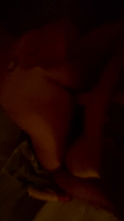 Amateur brunette's pussy swallowing Giant Cock!