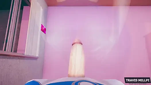 Невидимая женщина трахает себя эластичным хуем