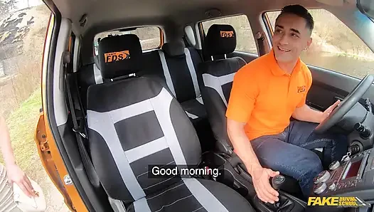 Fake Driving School - Cewek Asia Belajar Mengendarai Tongkat dan Dicrot Banyak Banget