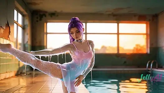 Jelly girl reitet dich langsam und tief - tropfnass