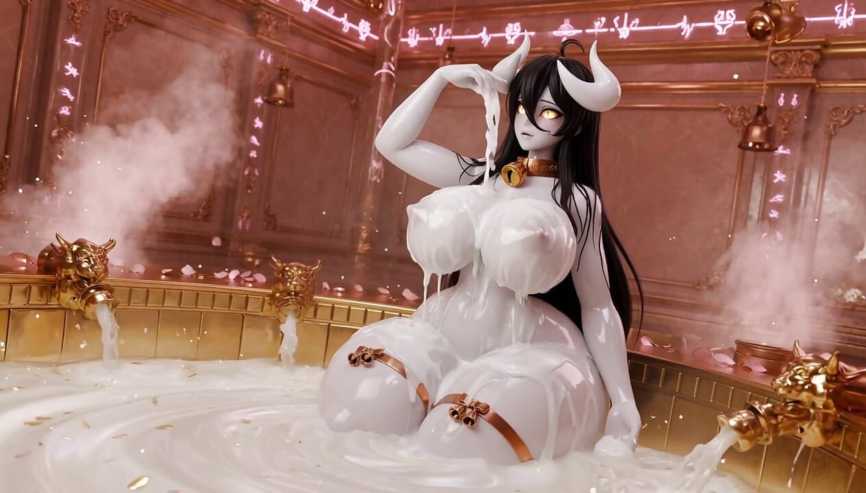 Albedo Demon Queen Bad aflevering 3 - enorme tieten zeepachtig spelen en nat poesje plagen