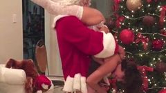 Petite Mature Sucking Santa (Role Play)
