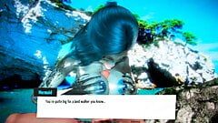 Sexus Resort: Versaute Meerjungfrau macht Tittenjob im Wasser - ep2