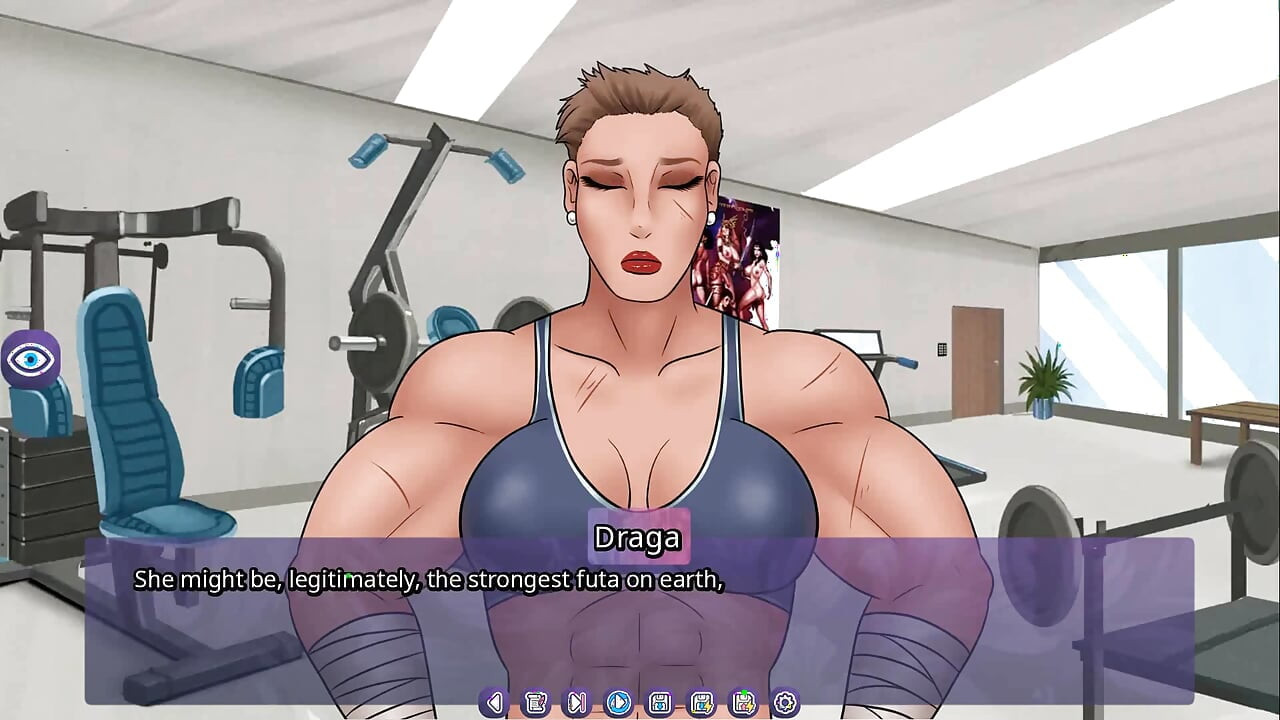 Futadomworld: Man Surrounded with Big Strong Muscular Futas in the Gym - Episode 4