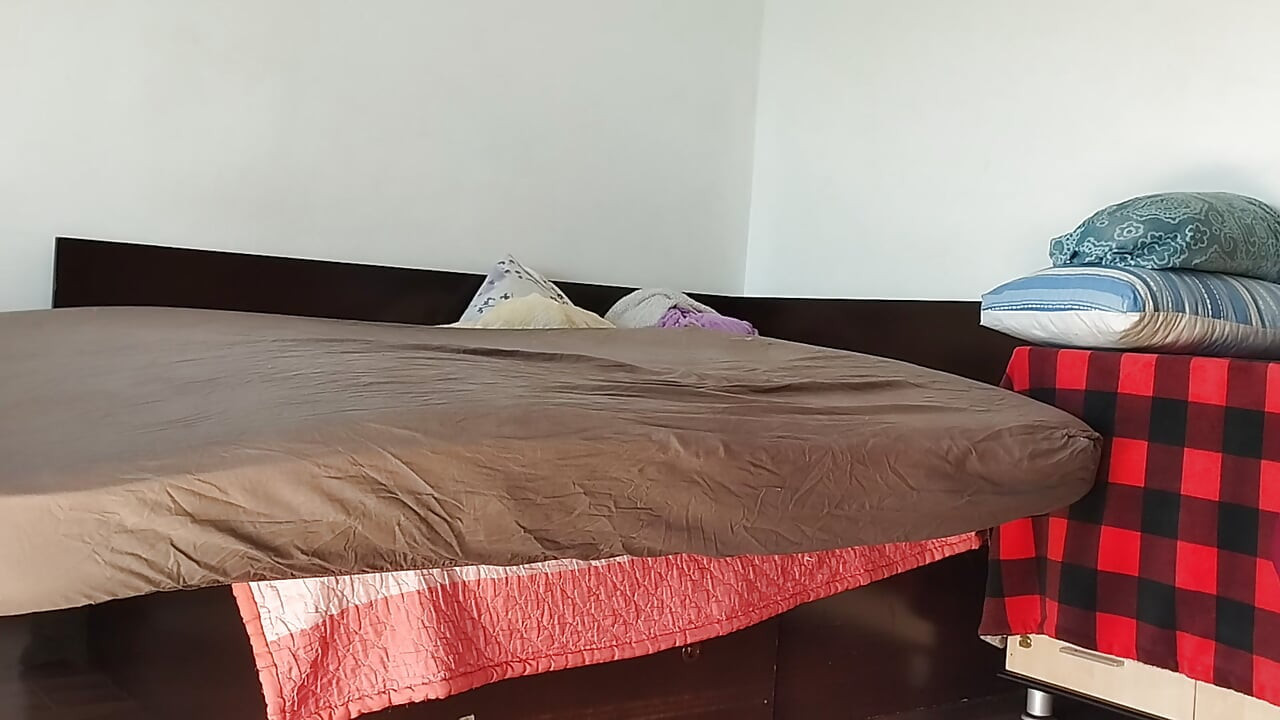 Sexy mom has fun trying on and cutting dresses. Sexy wife dancing naked in the house.