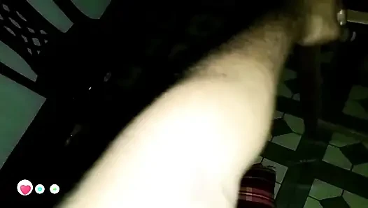 There is no electricity, I am sweating profusely while fucking with the light on my mobile phone.