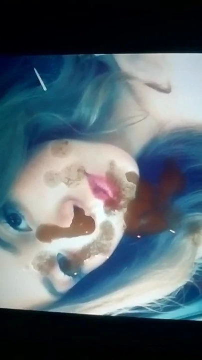 Her Sexy Nice Cute Lovely Horny Face covered with my Hot Cum