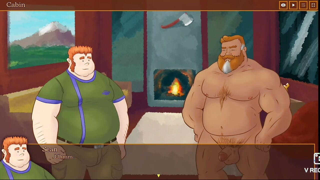 Your favorite lumberjack fucks chubby young man in the cabin.