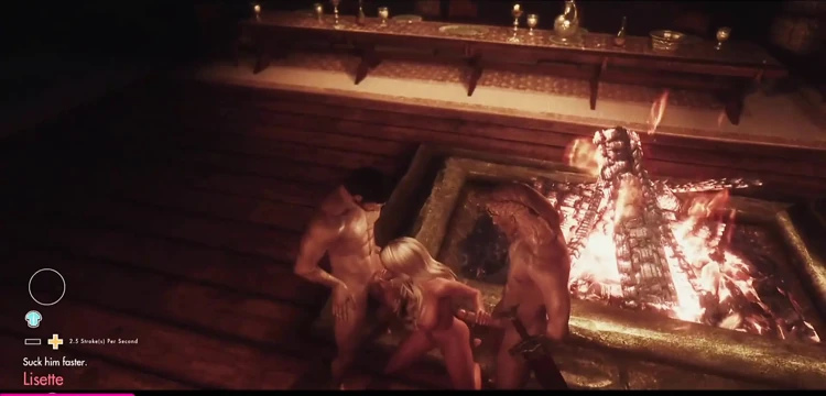 Skyrim OSEX 3some  Wizard Sex