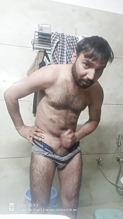 Indian Rajasthani desi man enjoy shower and masterbation show with neighbour police officer uncle daddy pakistani daddy teacher