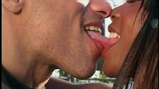 Horny ebony bangs a hard cock