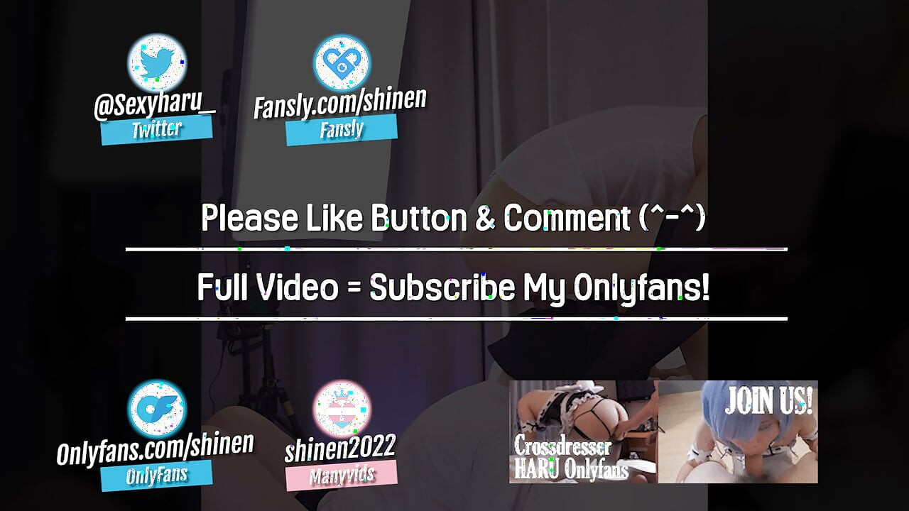 Cute Asian Femboy Reze Cosplayer from Chainsaw man does Face Sitting, Face Fuck and Ass worship