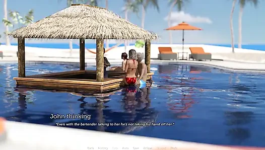 Tacos lagi asik nyepong kontol pria tua dan nyepong kontol suaminya di pinggir kolam renang - episode 90