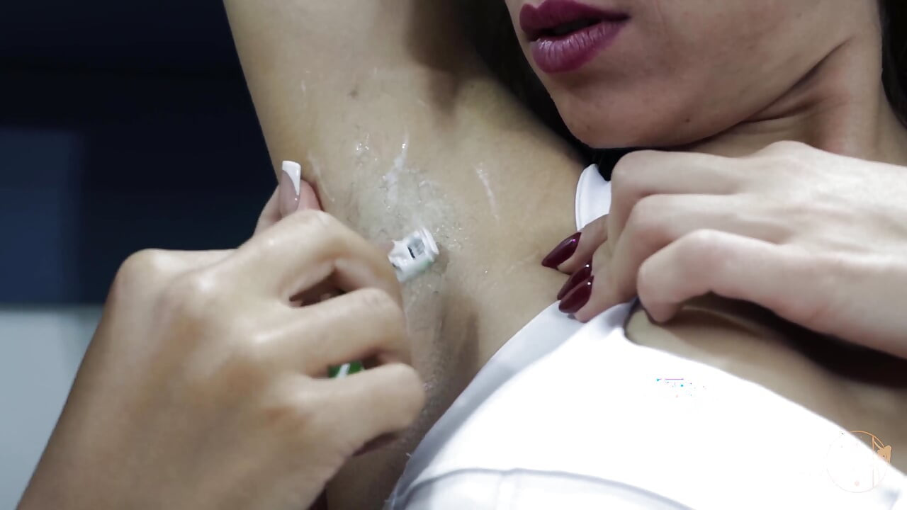 Friend Shaves My Armpits and We Lick Each Other Intensely!