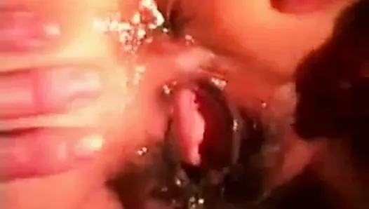 Mature show her cum dripping pussy.