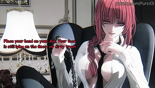 Endure Makima's degradation test to become her filthy puppy (CBT JOI)