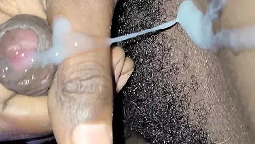 Uncut dick masterbating