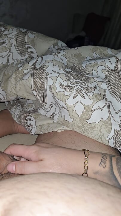 Step mom hand help step son big dick with low erection