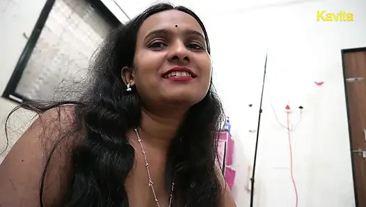 Desi Indian Kavita Close up creampie Fuck with shaved pussy and Pussy li...