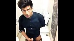 Indian Desi boy Jerks in Bathroom