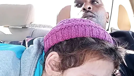 Dirty street whore is drinking my cum for breakfast. MILF