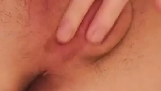 Shoving my panties in my pussy