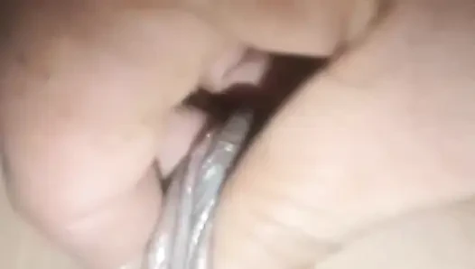 Suddenly, my stepsister entered the room and grabbed my tight pussy