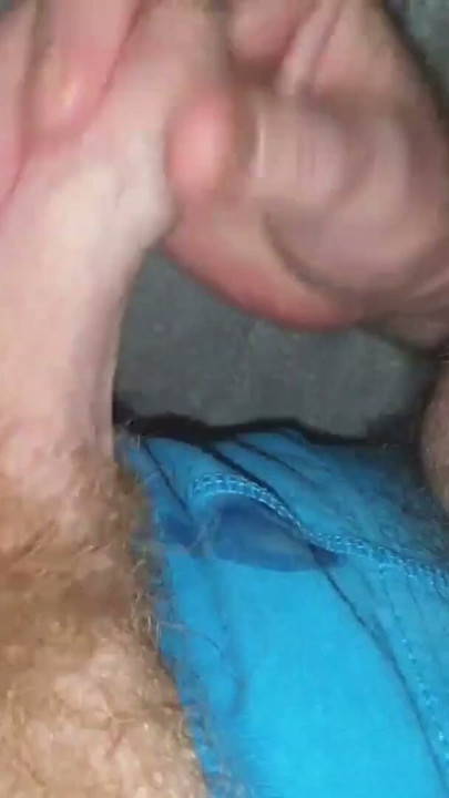 Hairy Ginger Daddy Bear Wanking in my Blue Dad Briefs | Clip 2