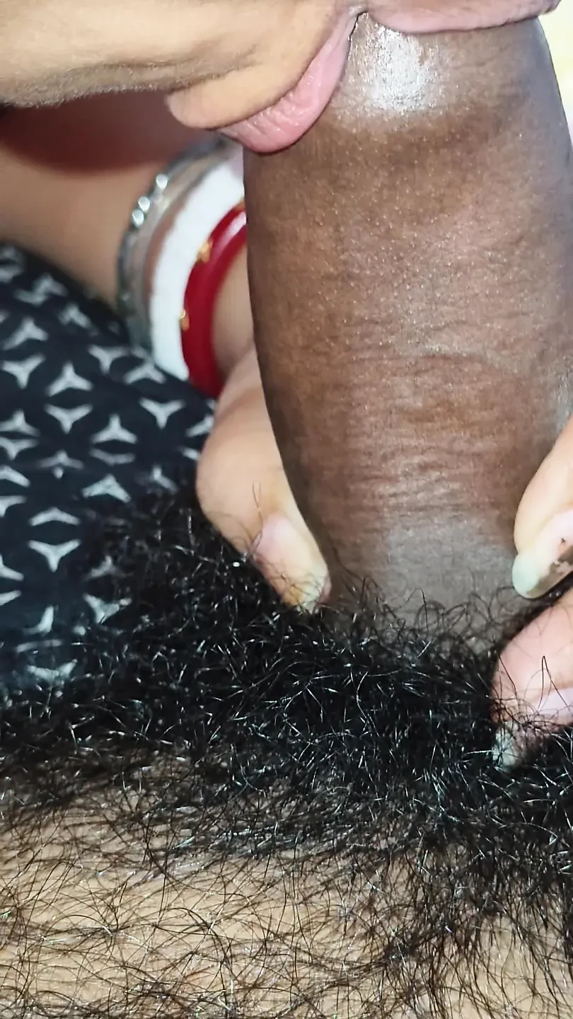 Indian girlfriend suck her boyfriend's dick and give him deep blowjob after that eat the all cum in mouth