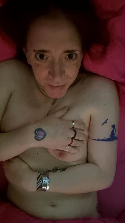 Trans playing in bed solo