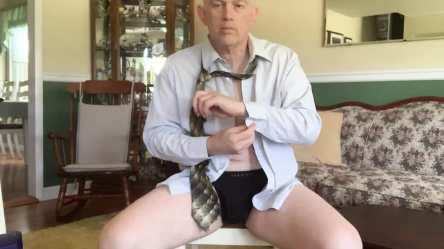 Daddy strips and jerks off