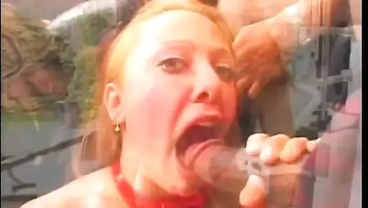 Vintage Redhead MILF Porn Fucked by Three Monster Black Cocks