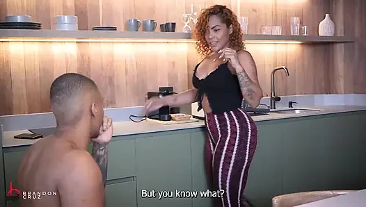 Aldatılan koca karısının arkadaşını korunmasız sikiyor - Brandon Cruz ve Carla Morelli