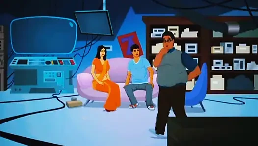 Beautiful Sati Savita Bhabhi cools her brother-in-law's cock with her pussy juice