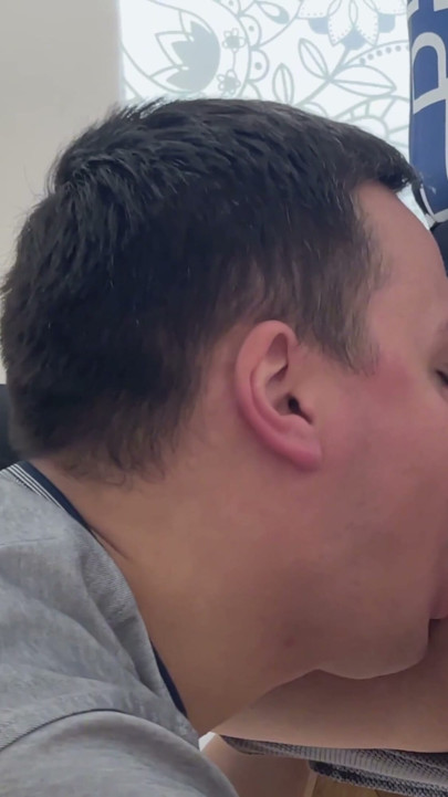 A first-year student takes an exam with his sexy teacher - Cunnilingus & Rough Facesitting | Clip 1