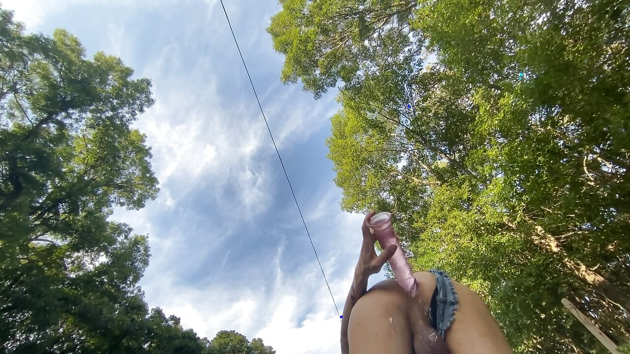 Outdoor sissy bimbo slut rough buttfuck