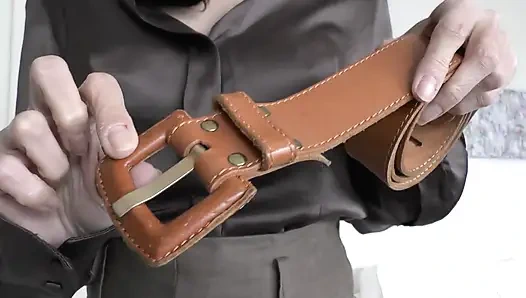 Pas dengan ikat pinggang seksi dengan rok linen, bagian 1, lady victoria valente