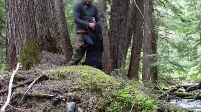 cheating ebony girlfriend fucking in the woods