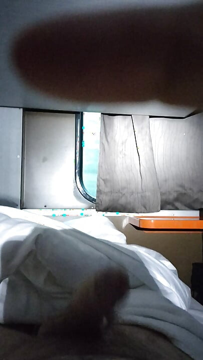 Masturbating in a train.