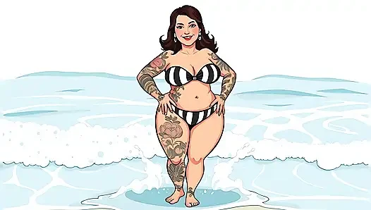 Ai Tattoo Art Curvy Bikini Women