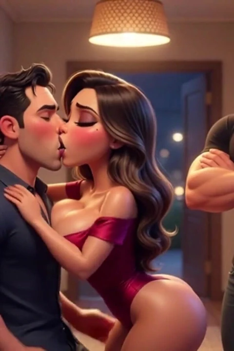 Wife's Wild Night of Passion with Two Men Ends in Her Shocking Confession of Addiction - Ai Generated