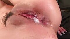 JAPANESE SLUT MOANS AS TWO HUGE COCKS DRILL HER HOLES HARD