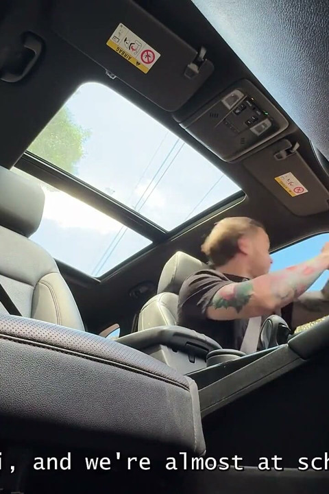 Stepdad Fingers Naughty Stepdaughter on Their Way Home From College